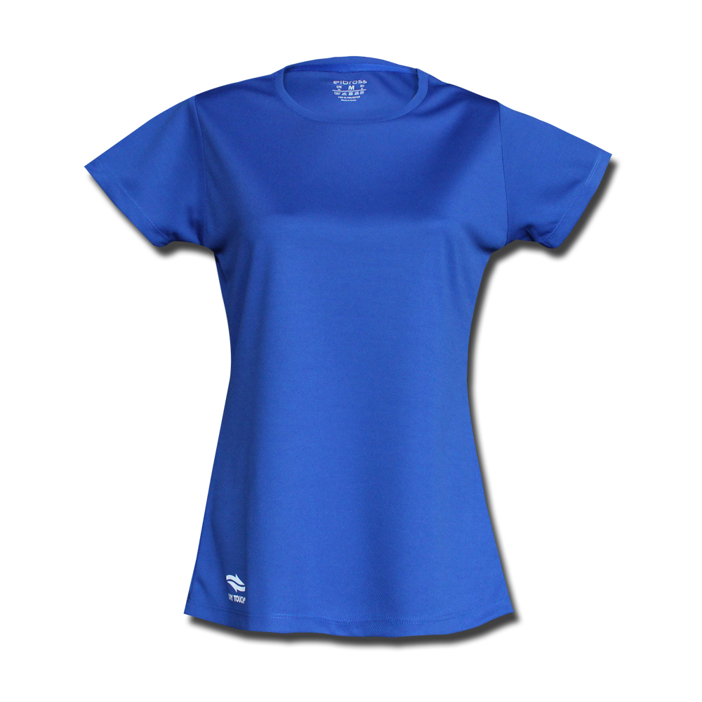 Women's Outdoor Polyester Tshirt Sax Blue
